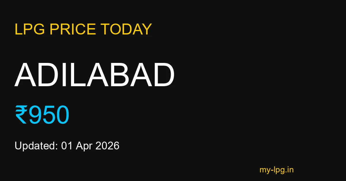 Adilabad LPG Gas Price Today March 2026