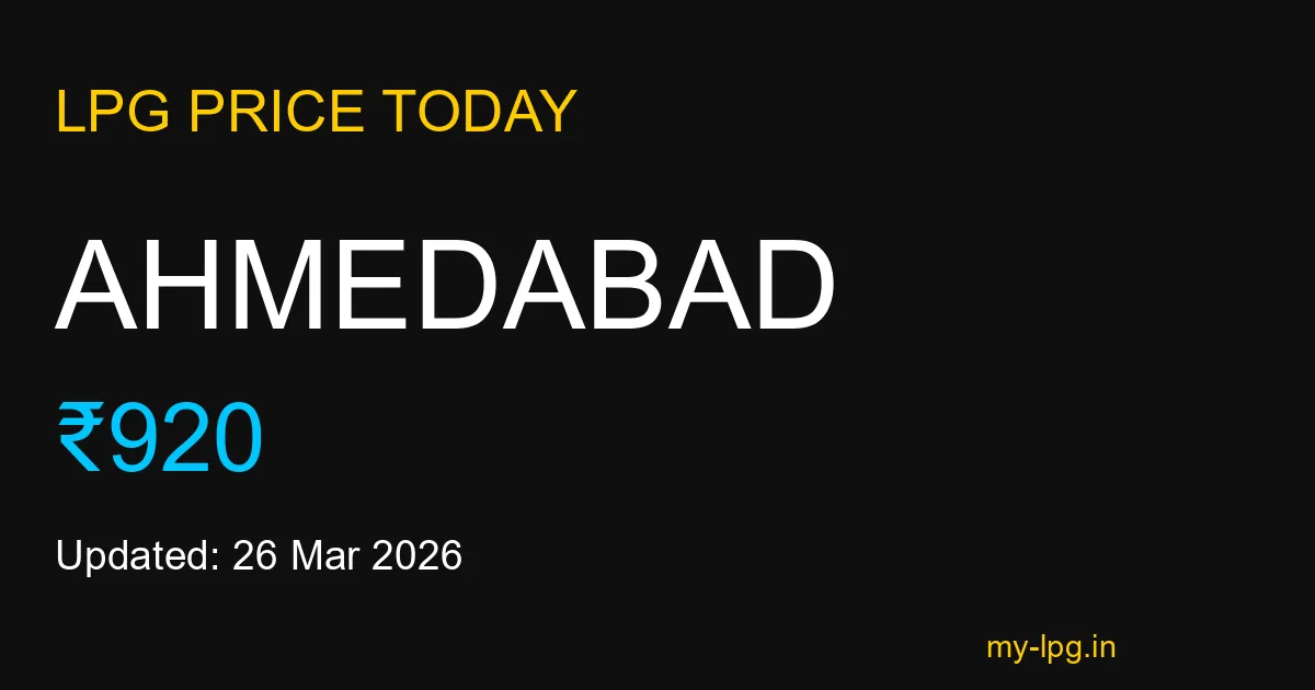 Ahmedabad LPG Gas Price Today March 2026