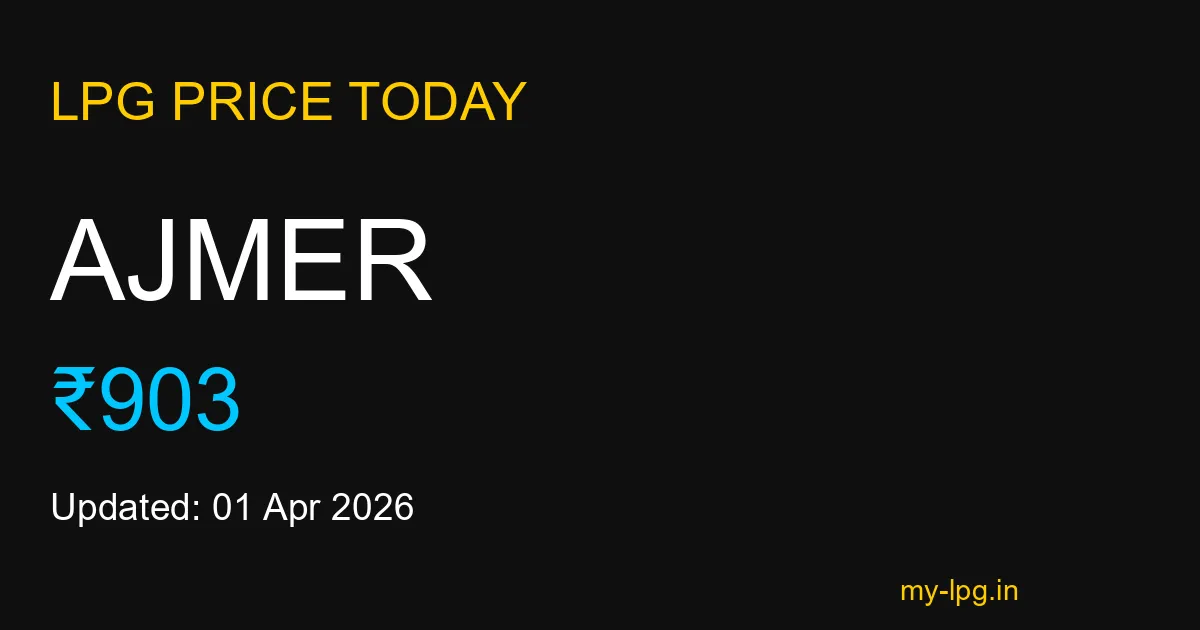Ajmer LPG Gas Price Today April 2026
