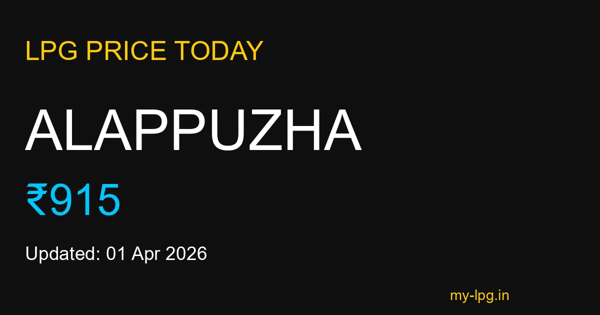 Alappuzha LPG Gas Price Today March 2026