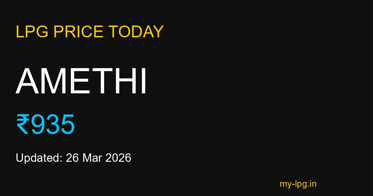 Amethi LPG Gas Price Today March 2026