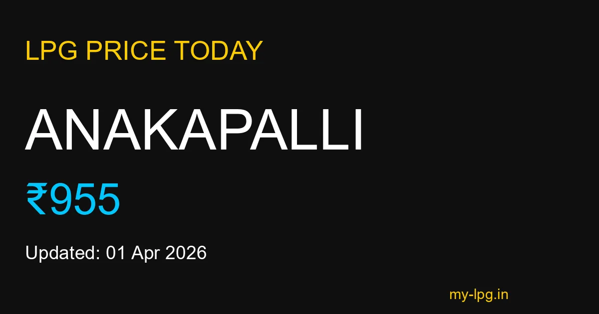 Anakapalli LPG Gas Price Today April 2026