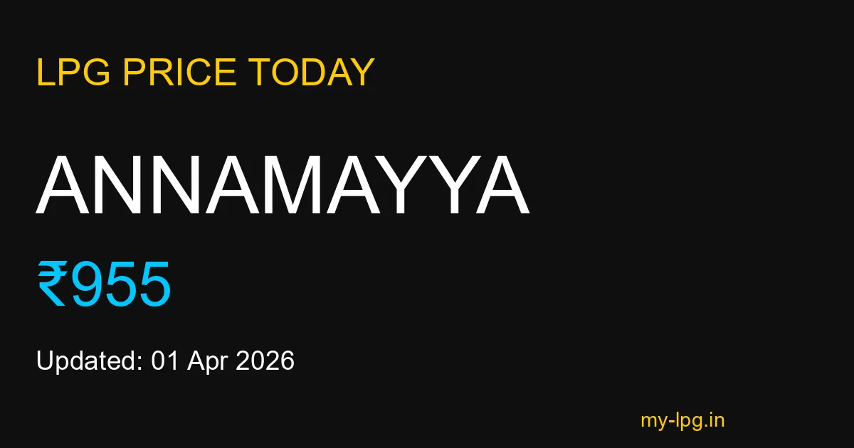 Annamayya LPG Gas Price Today April 2026