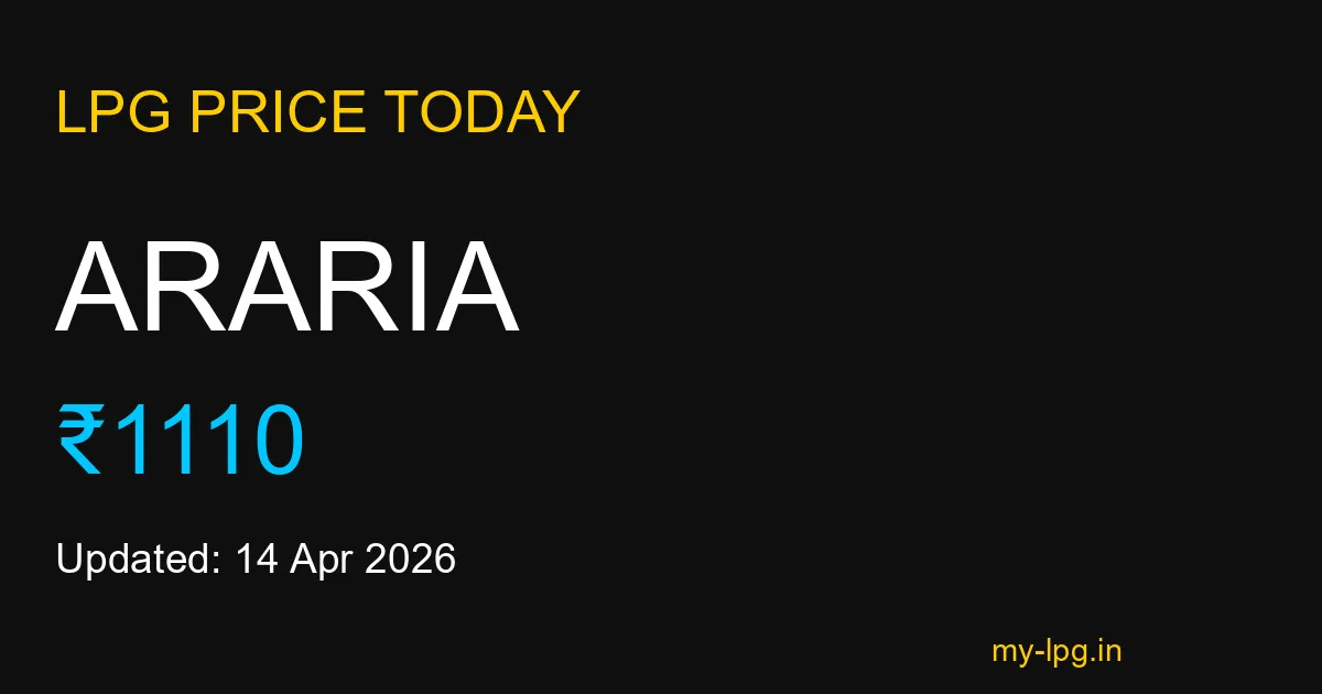 Araria LPG Gas Price Today April 2026