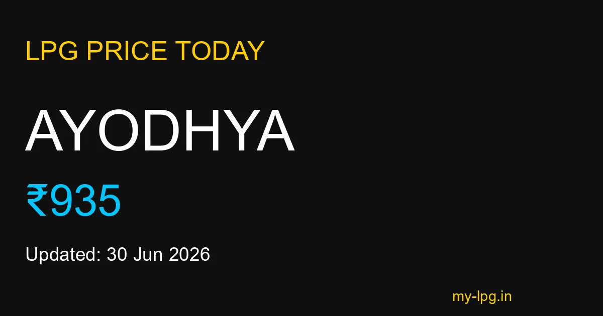 Ayodhya LPG Gas Price Today June 2026