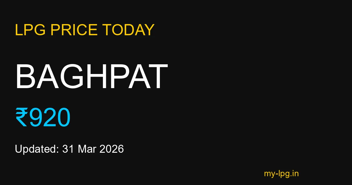 Baghpat LPG Gas Price Today March 2026