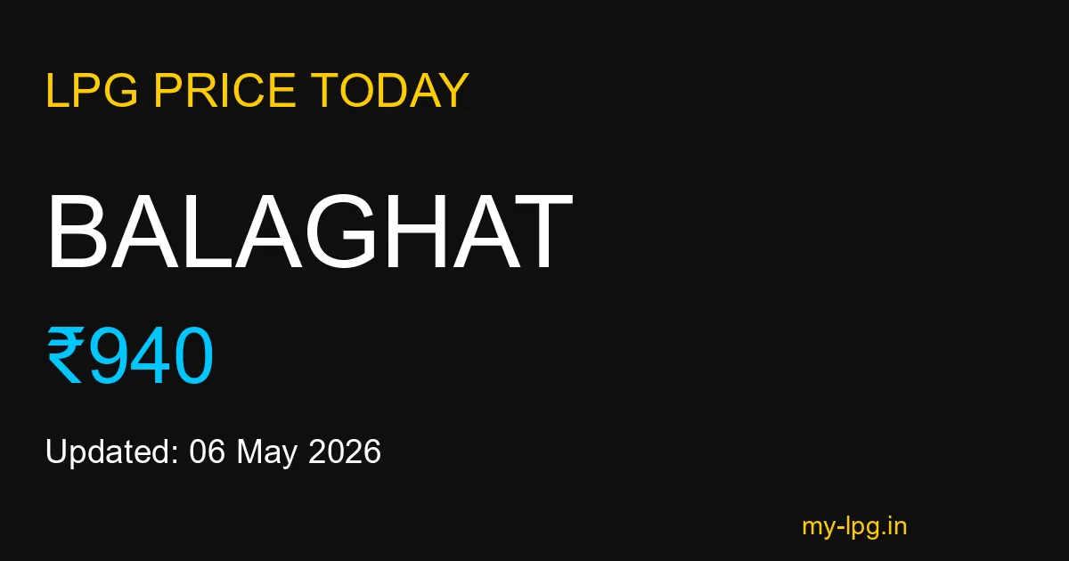 Balaghat LPG Gas Price Today May 2026