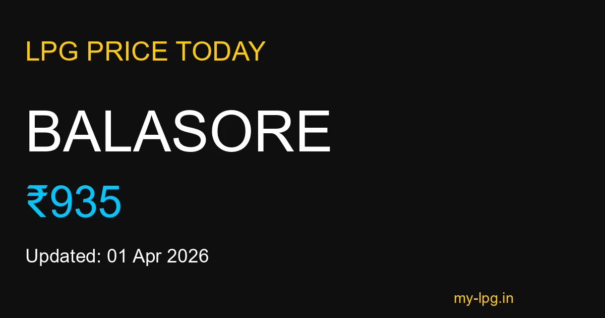 Balasore LPG Gas Price Today March 2026