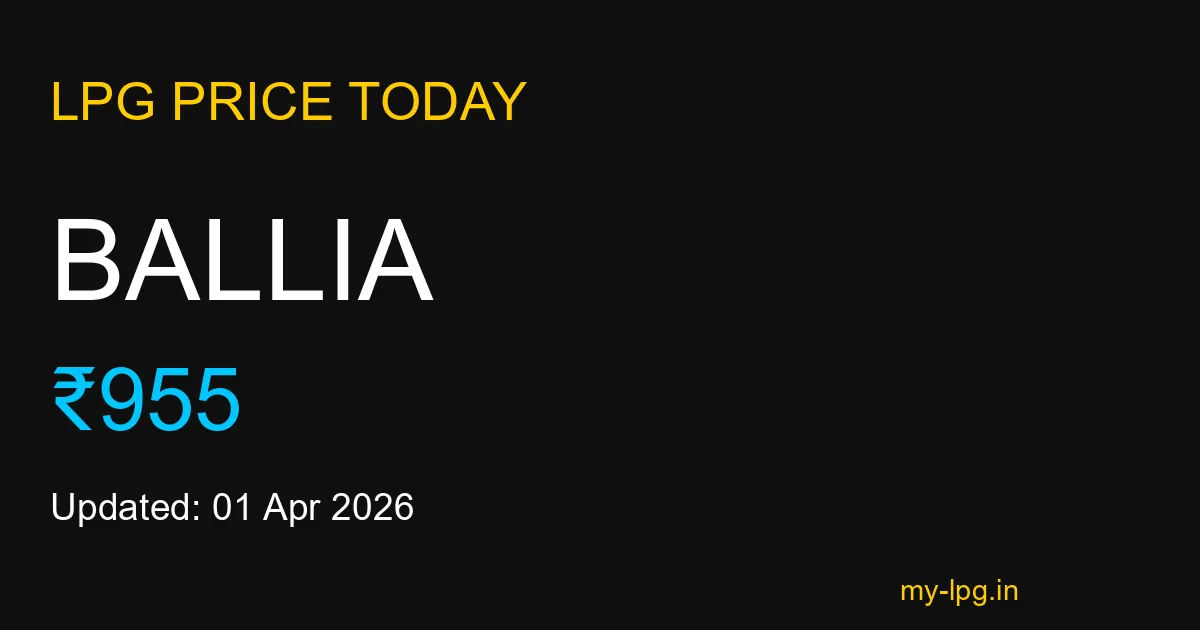 Ballia LPG Gas Price Today April 2026
