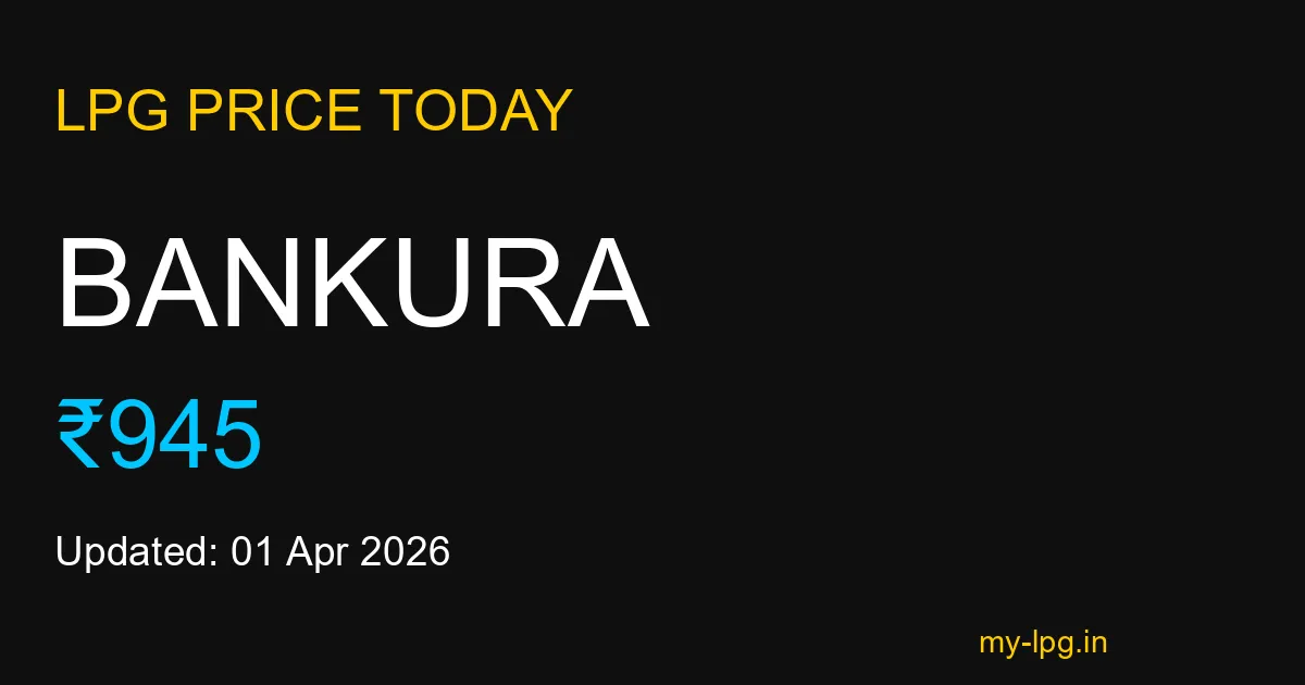 Bankura LPG Gas Price Today April 2026