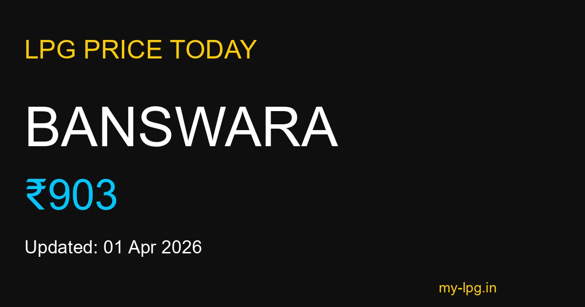 Banswara LPG Gas Price Today April 2026