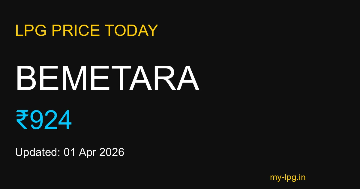 Bemetara LPG Gas Price Today March 2026