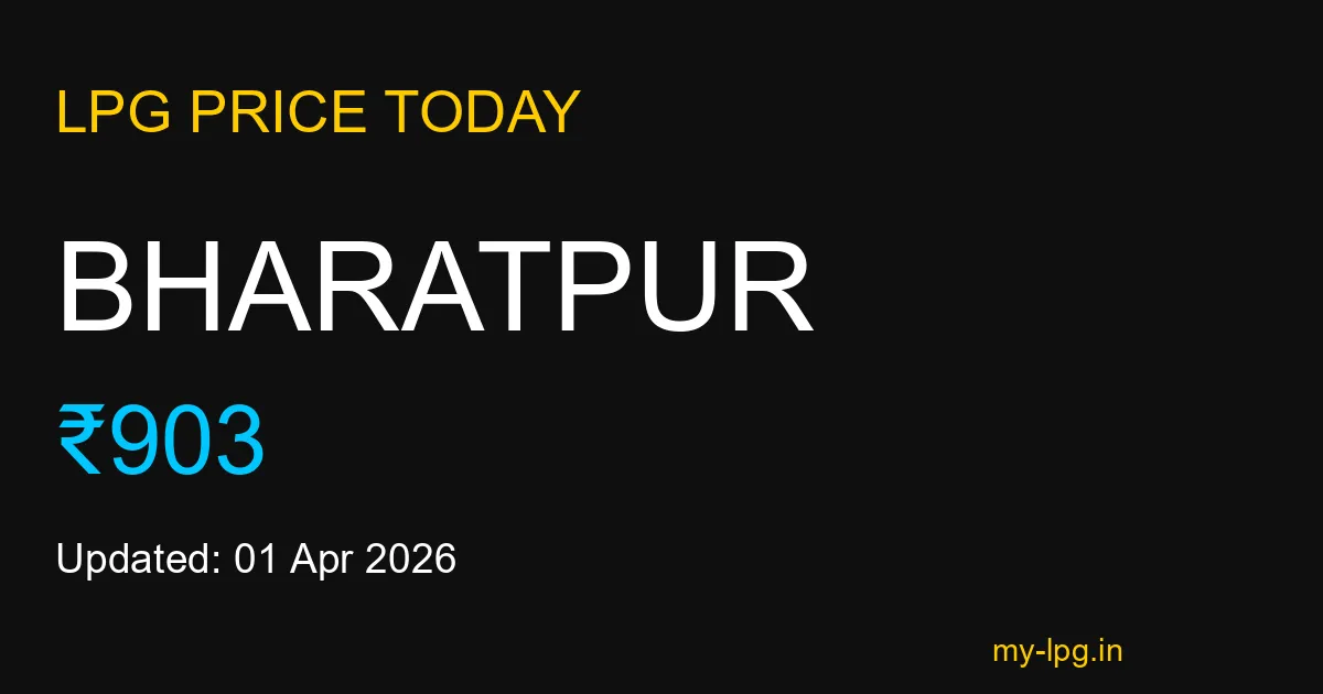 Bharatpur LPG Gas Price Today April 2026