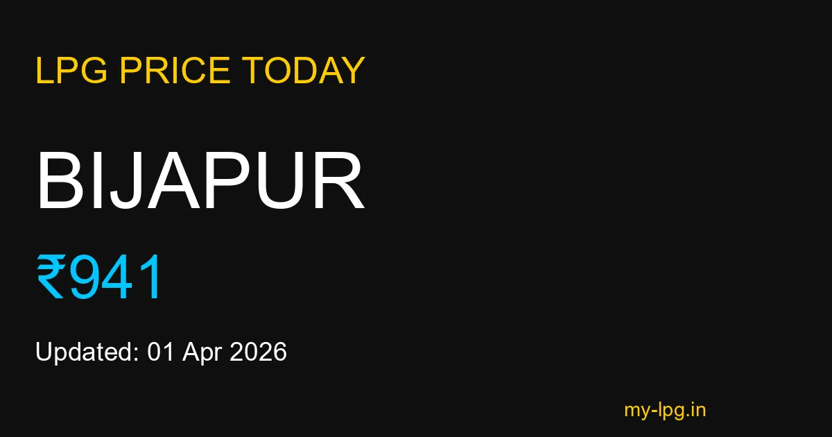 Bijapur LPG Gas Price Today April 2026