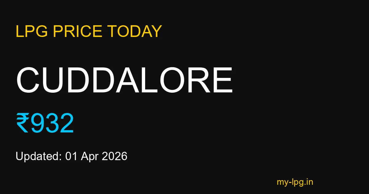 Cuddalore LPG Gas Price Today April 2026