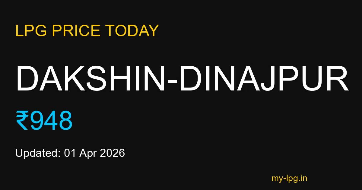 Dakshin-dinajpur LPG Gas Price Today April 2026