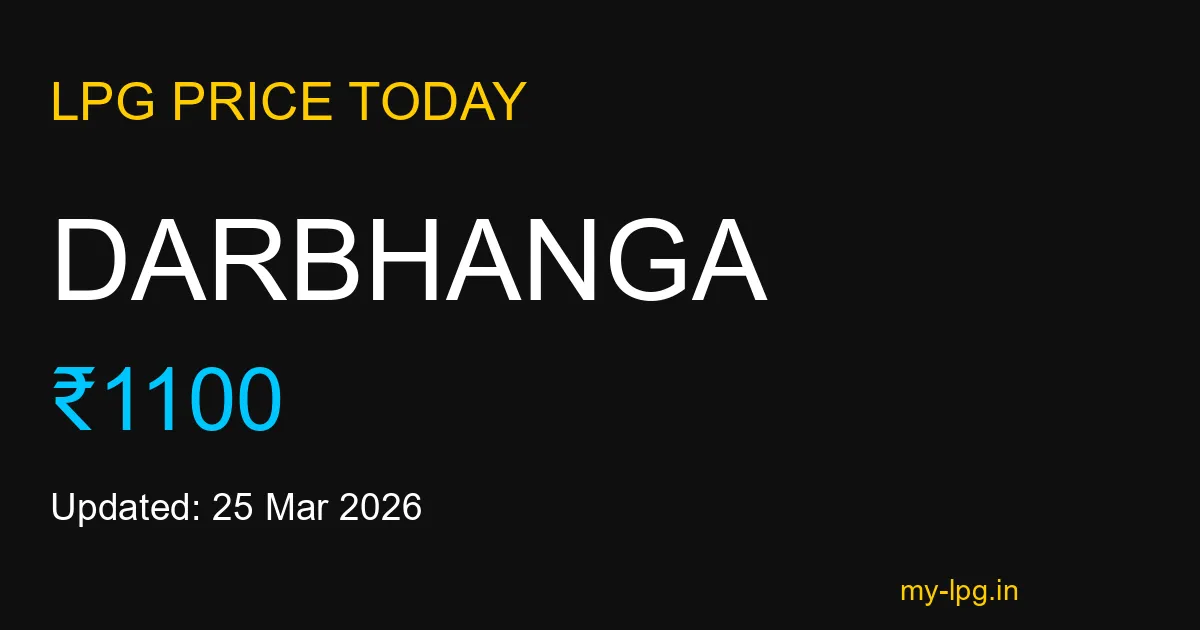 Darbhanga LPG Gas Price Today March 2026