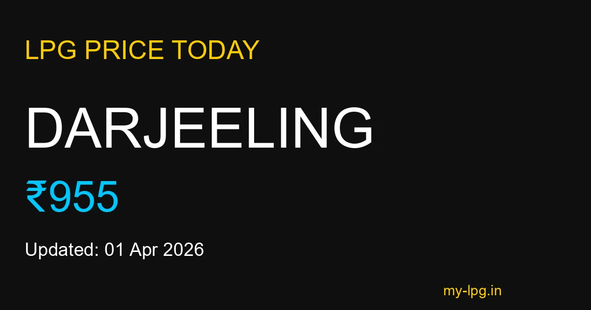 Darjeeling LPG Gas Price Today March 2026