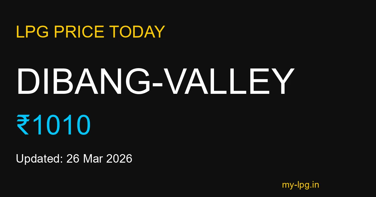 Dibang-valley LPG Gas Price Today March 2026