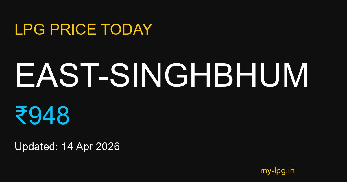 East-singhbhum LPG Gas Price Today April 2026