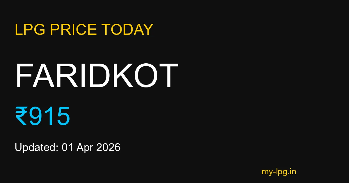 Faridkot LPG Gas Price Today March 2026