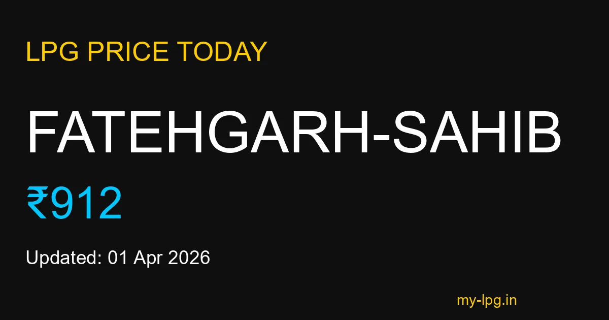 Fatehgarh-sahib LPG Gas Price Today April 2026
