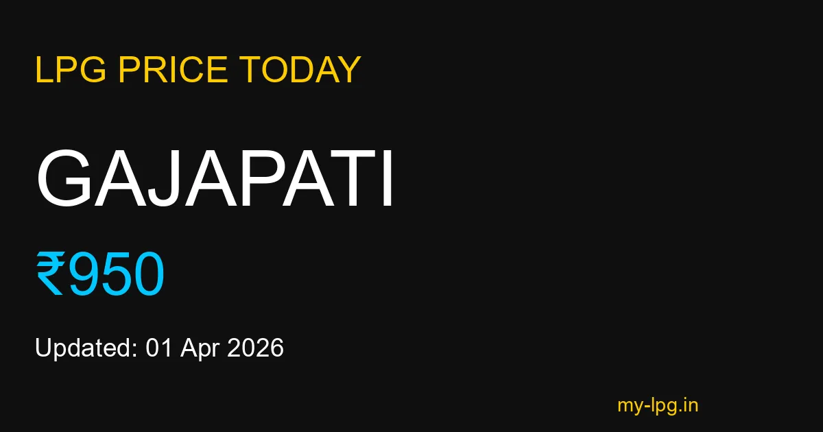 Gajapati LPG Gas Price Today April 2026