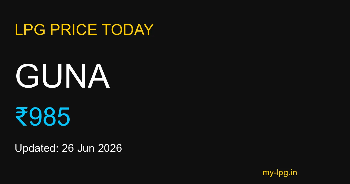 Guna LPG Gas Price Today June 2026