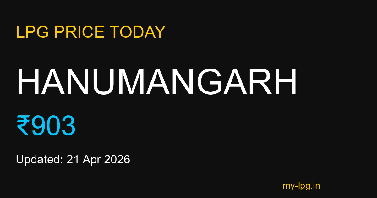 Hanumangarh LPG Gas Price Today April 2026