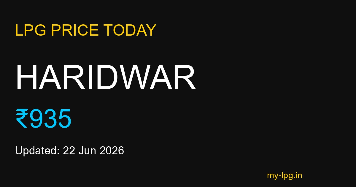 Haridwar LPG Gas Price Today June 2026