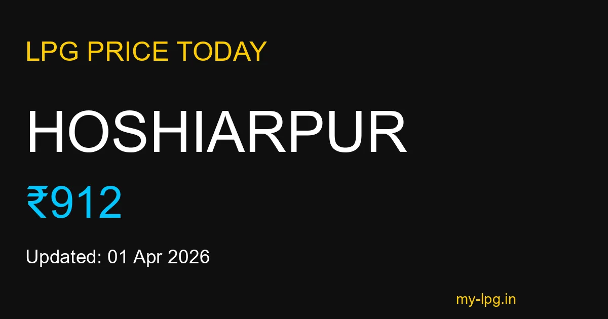 Hoshiarpur LPG Gas Price Today April 2026