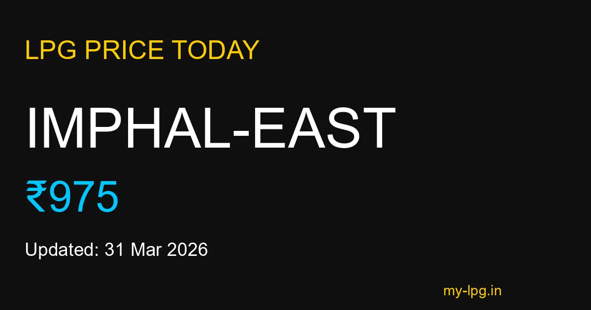 Imphal-east LPG Gas Price Today March 2026