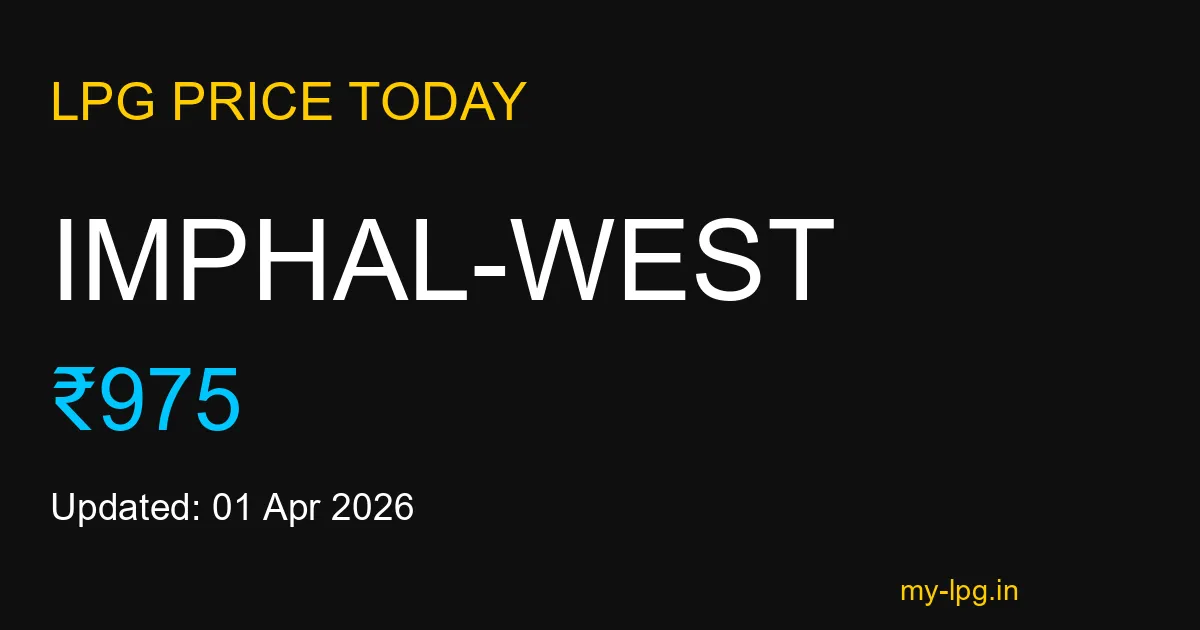 Imphal-west LPG Gas Price Today March 2026
