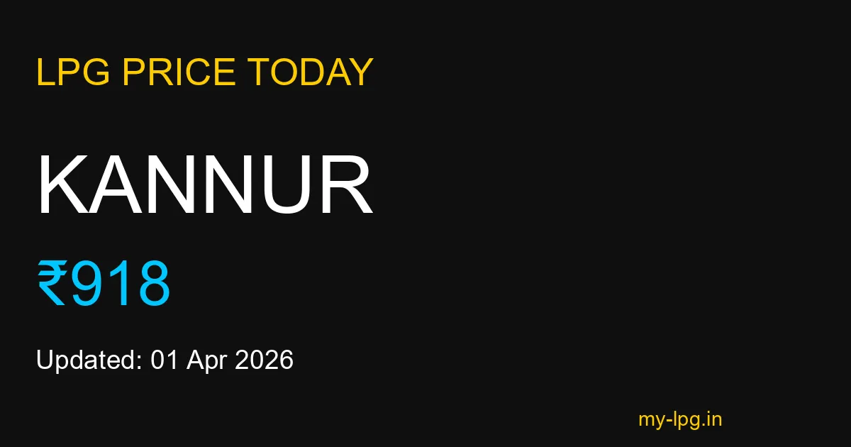 Kannur LPG Gas Price Today March 2026