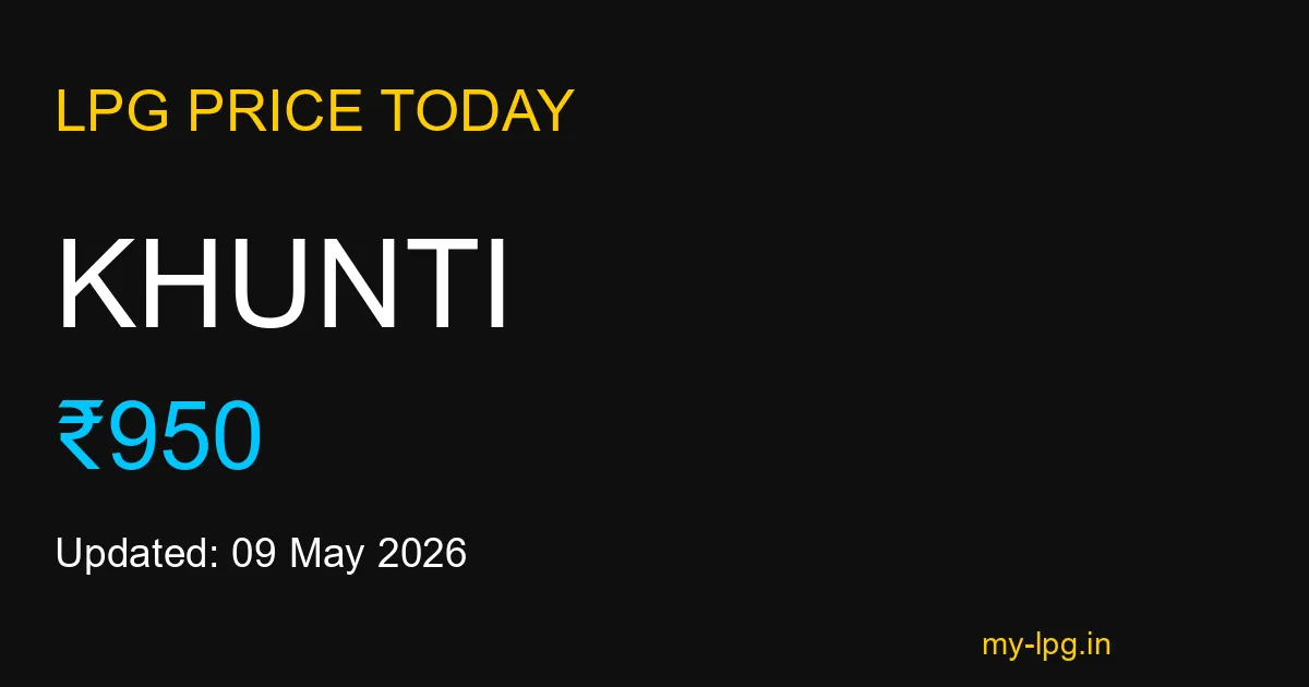 Khunti LPG Gas Price Today May 2026