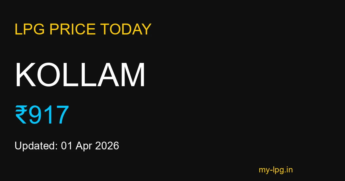 Kollam LPG Gas Price Today March 2026