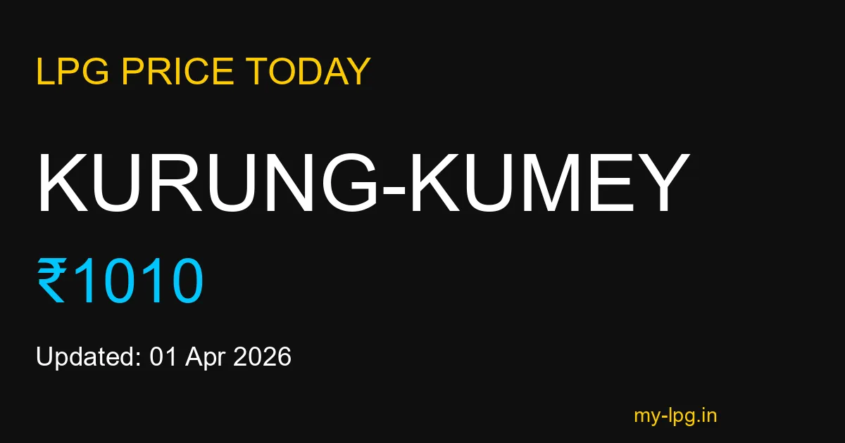 Kurung-kumey LPG Gas Price Today April 2026