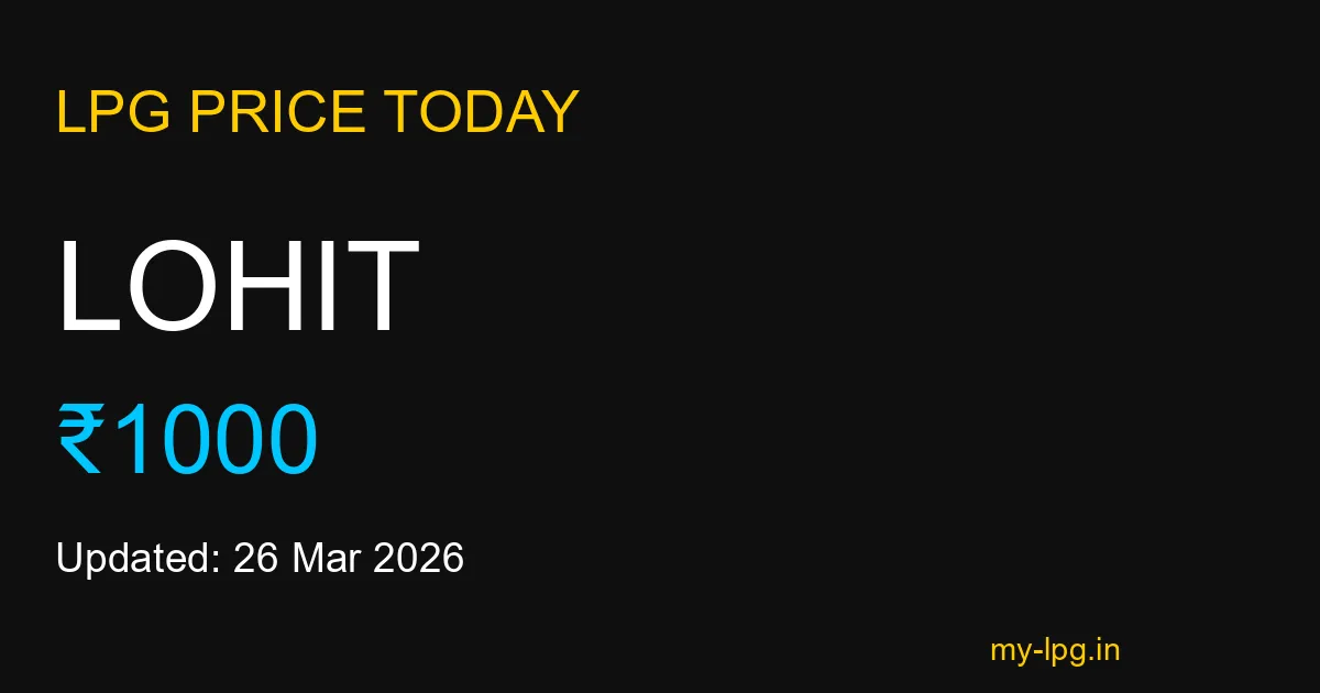 Lohit LPG Gas Price Today March 2026