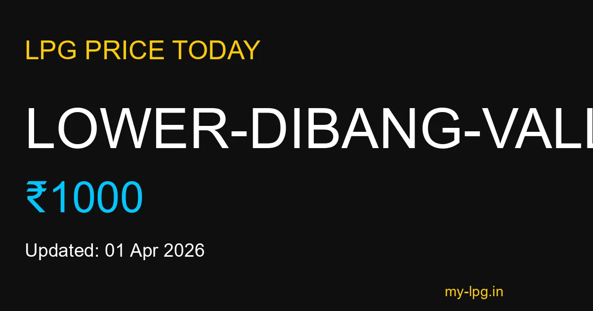 Lower-dibang-valley LPG Gas Price Today April 2026