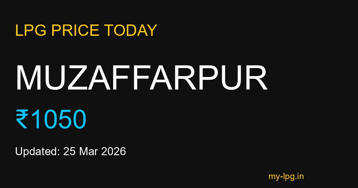 Muzaffarpur LPG Gas Price Today March 2026