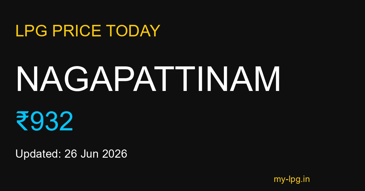 Nagapattinam LPG Gas Price Today June 2026