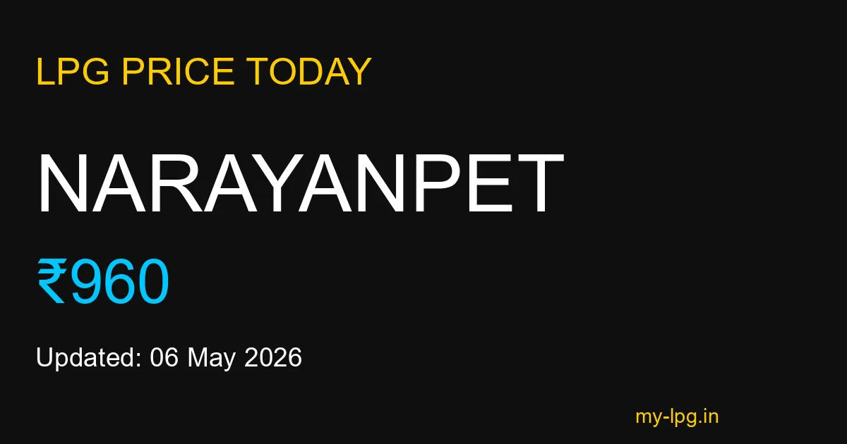 Narayanpet LPG Gas Price Today May 2026