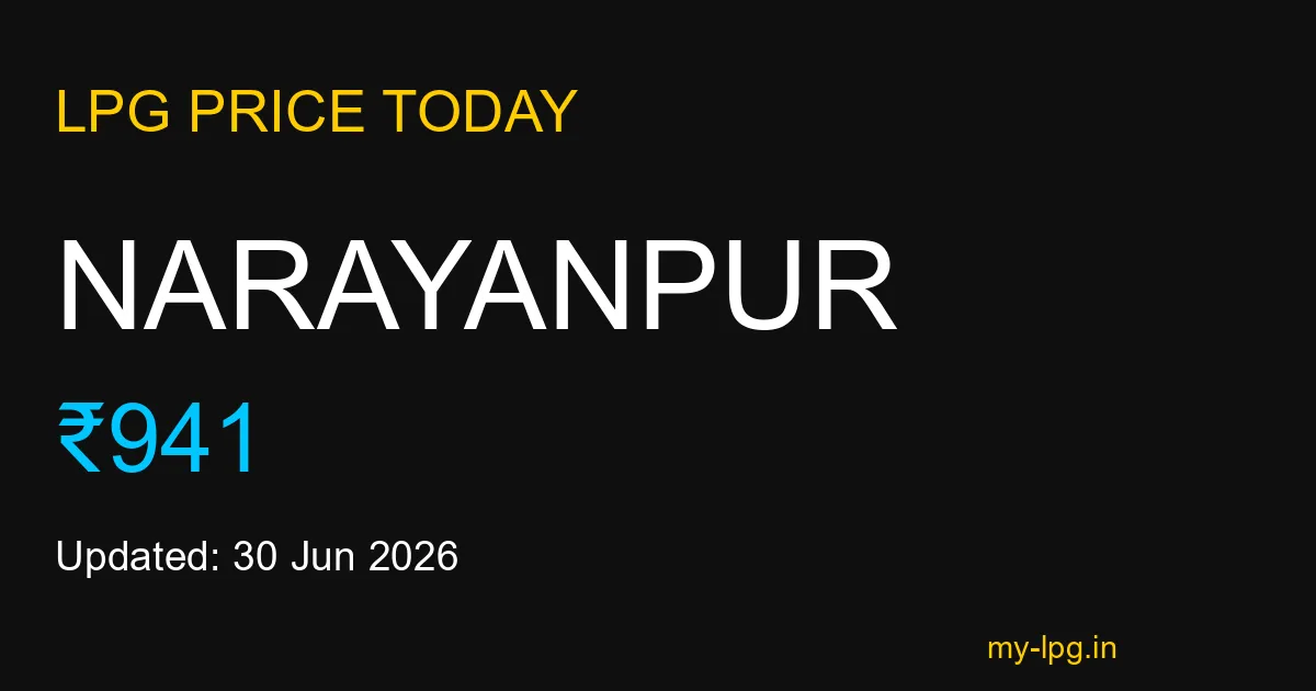 Narayanpur LPG Gas Price Today June 2026