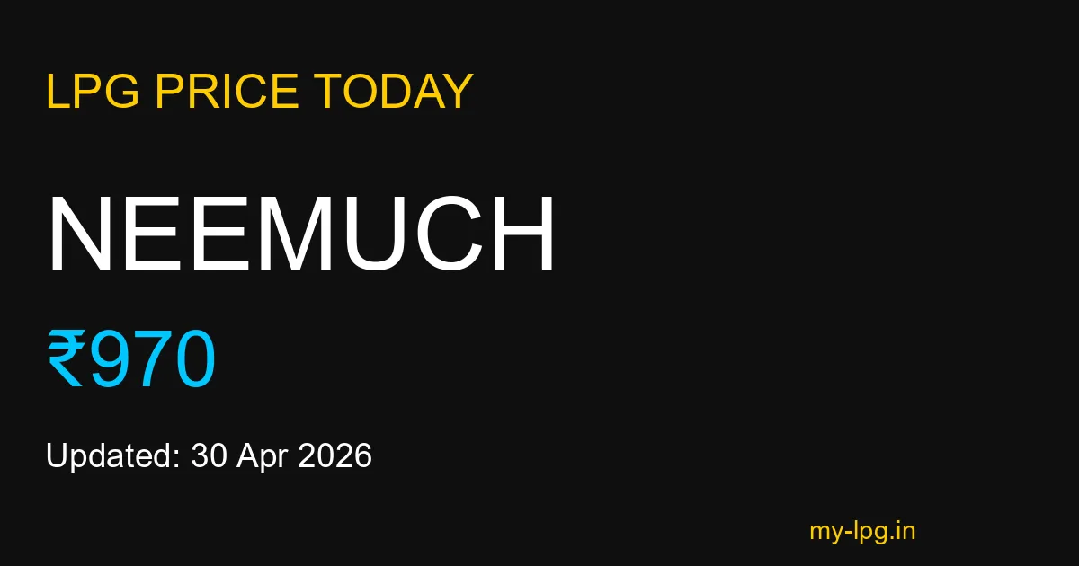 Neemuch LPG Gas Price Today April 2026