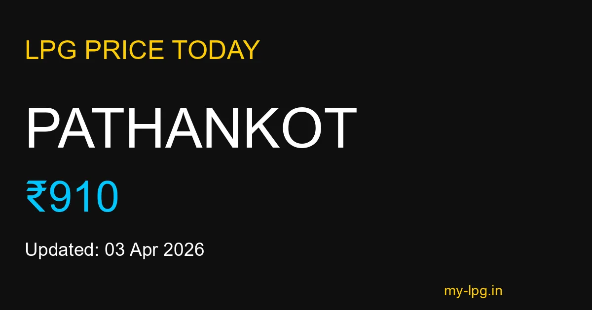 Pathankot LPG Gas Price Today April 2026