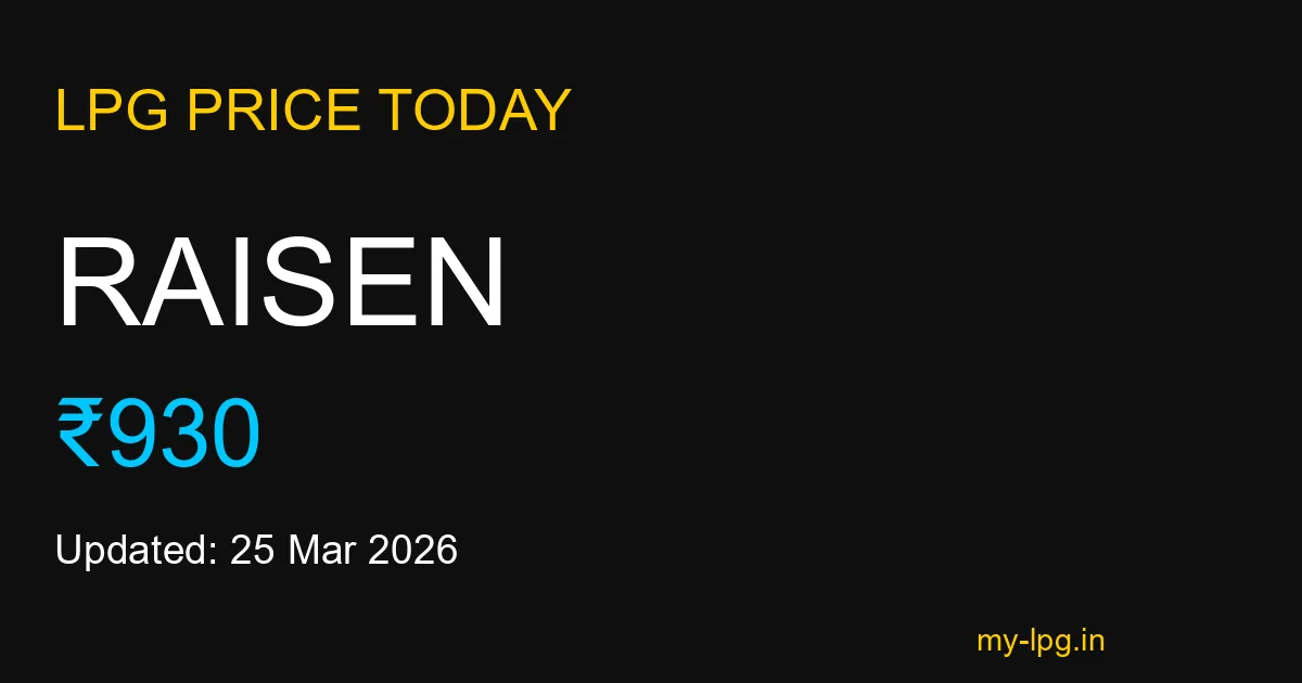 Raisen LPG Gas Price Today March 2026
