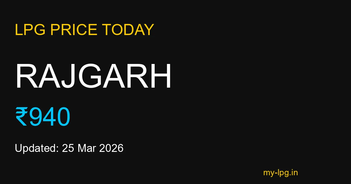 Rajgarh LPG Gas Price Today March 2026