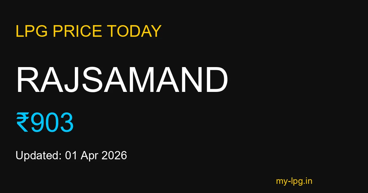 Rajsamand LPG Gas Price Today April 2026