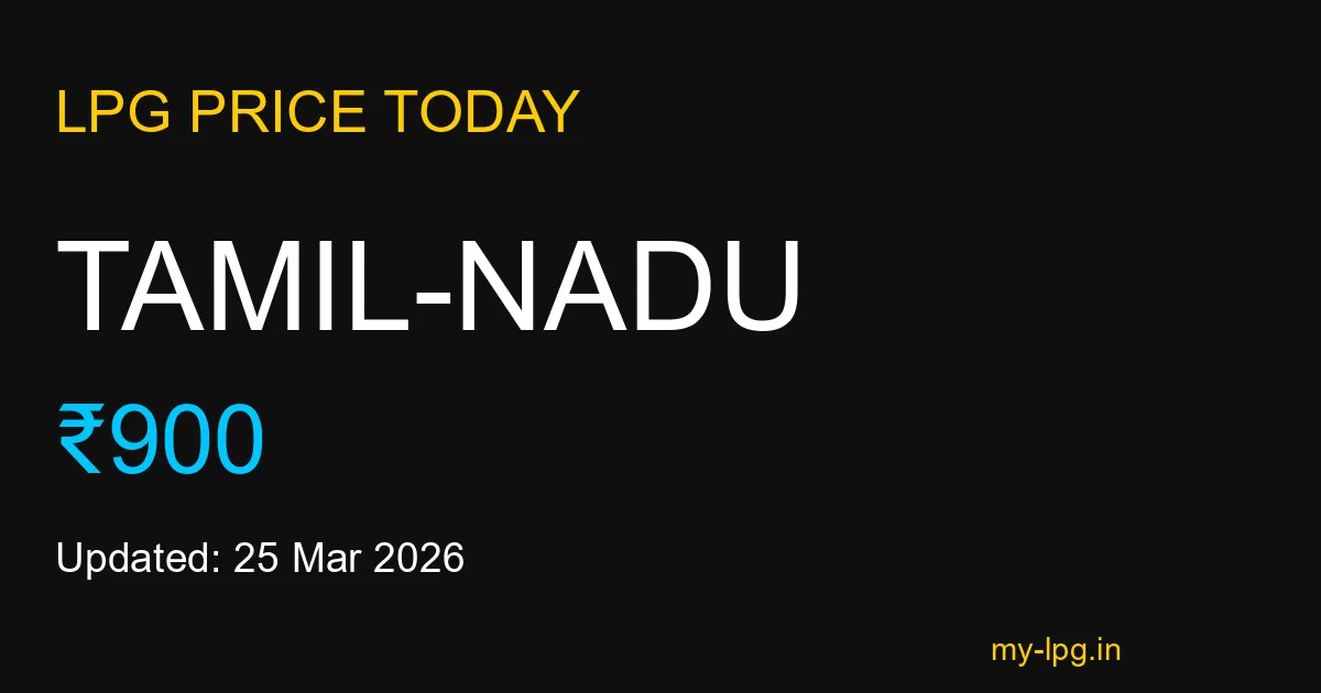 Tamil-nadu LPG Gas Price Today March 2026