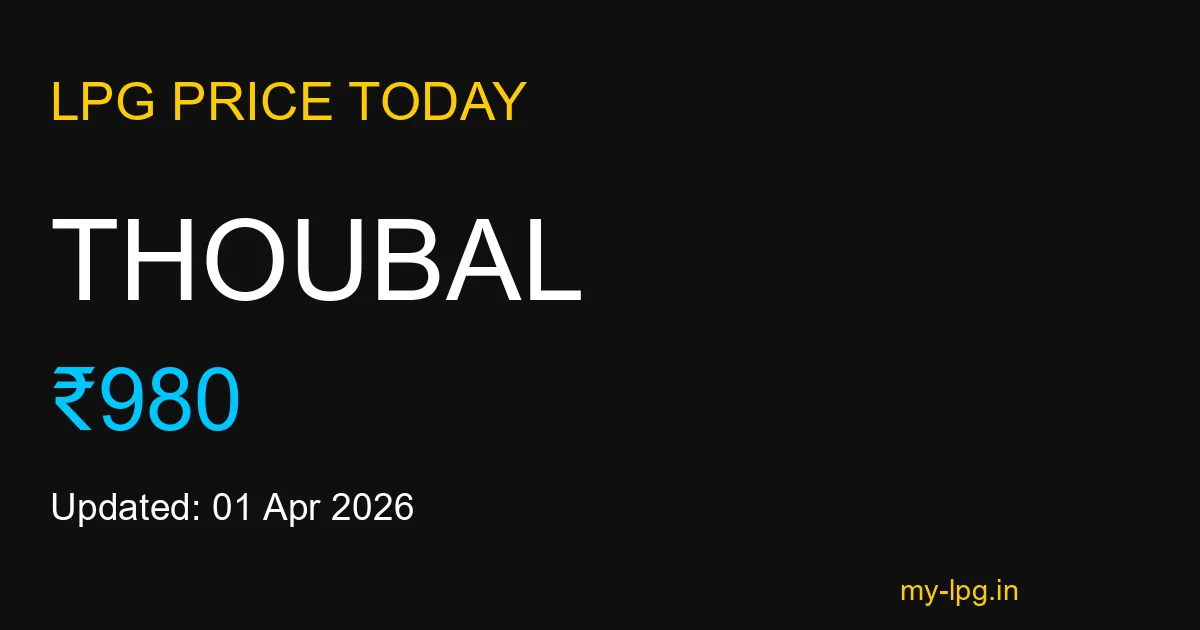 Thoubal LPG Gas Price Today April 2026
